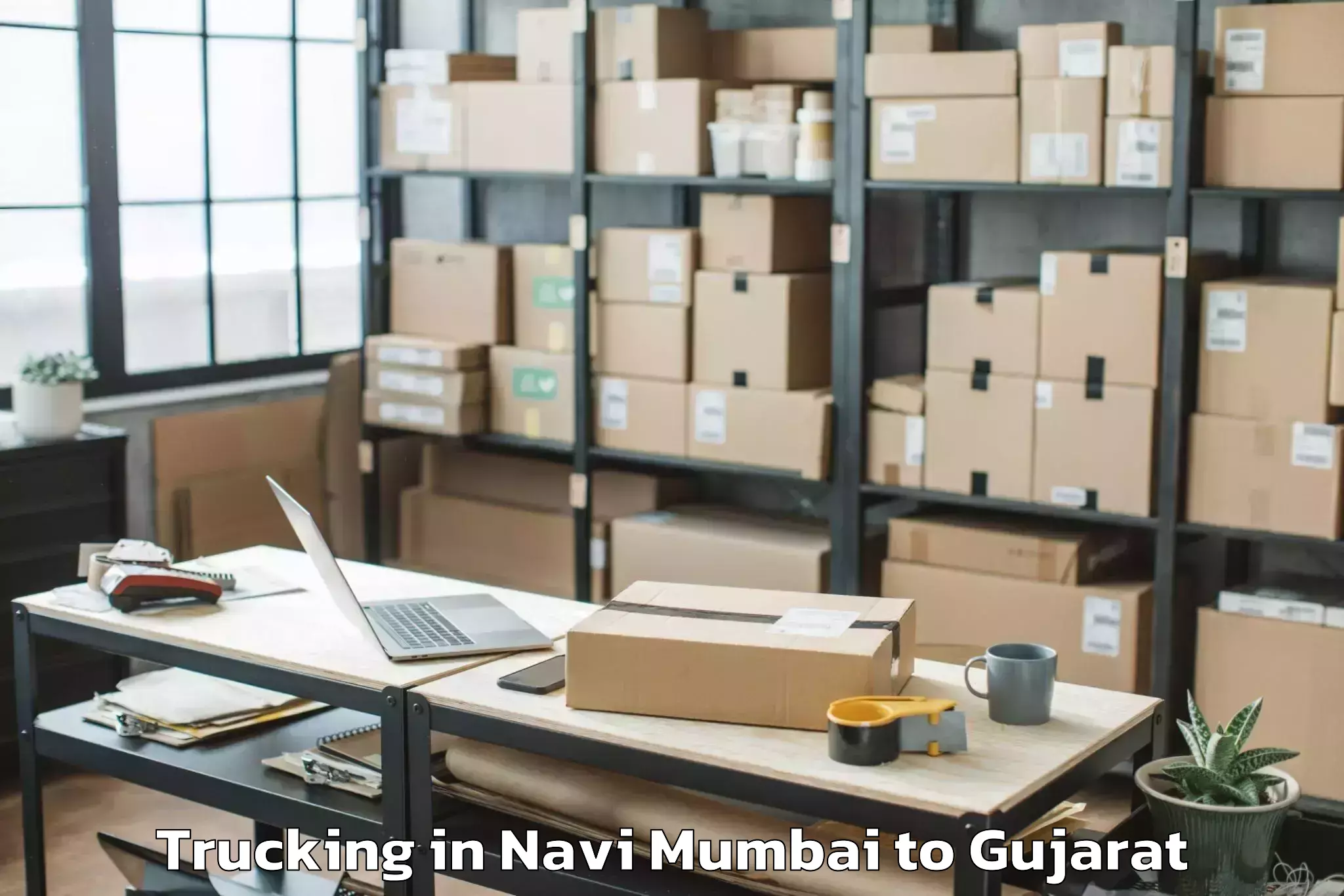 Efficient Navi Mumbai to Amreli Trucking